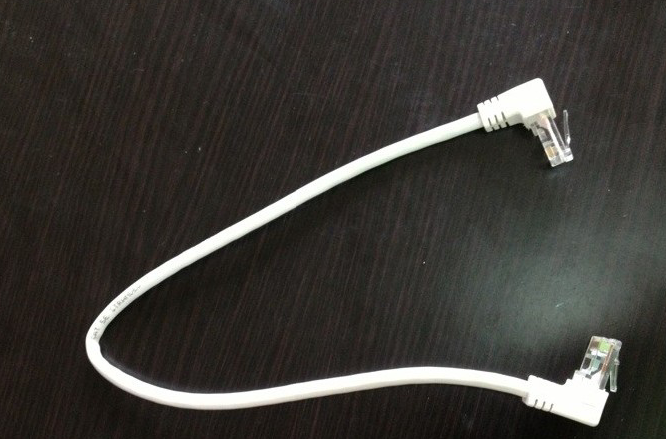 UTP patchcord with 90 degree boot